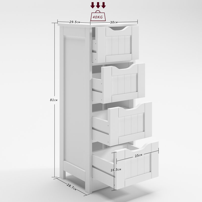 Abisai Linen Cabinet, White