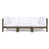 Coussin blanc / cadre gris foncé