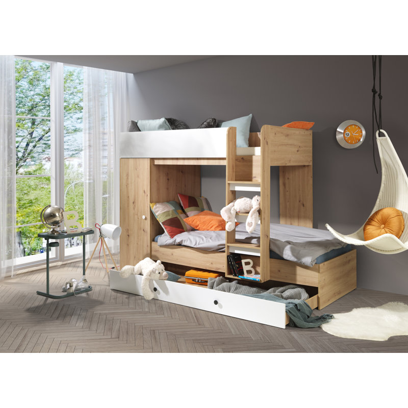 Caruthers Loft Bed, Artisan Oak/White