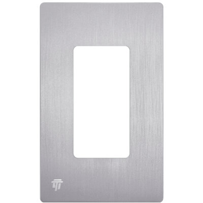 Plaque murale décorative sans vis à 1 bande Enlerites - Argent brossé