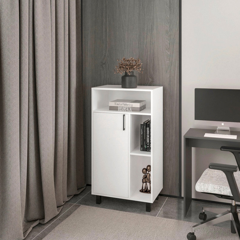 Armoire avec rangement ouvert et 1 porte