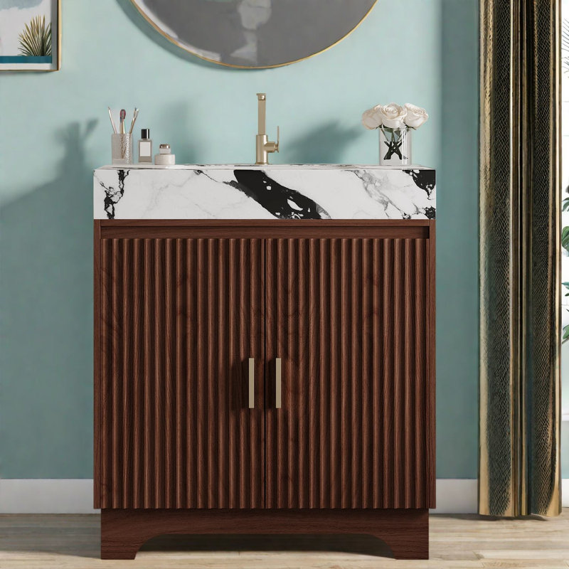 Freestanding Standard With Engineered Stone Top