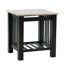 Table de bout moderne et contemporaine avec plateau en faux marbre et pieds de table