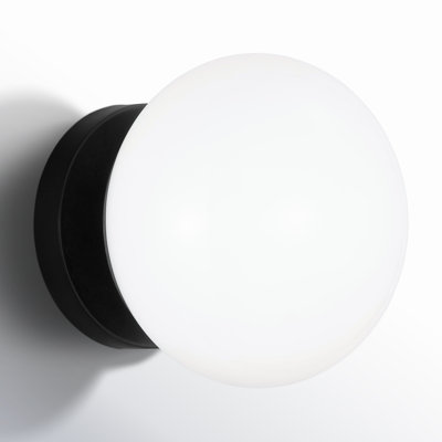 Vibi Single Light Glass Steel Dimmable Flush Mounted Sconce