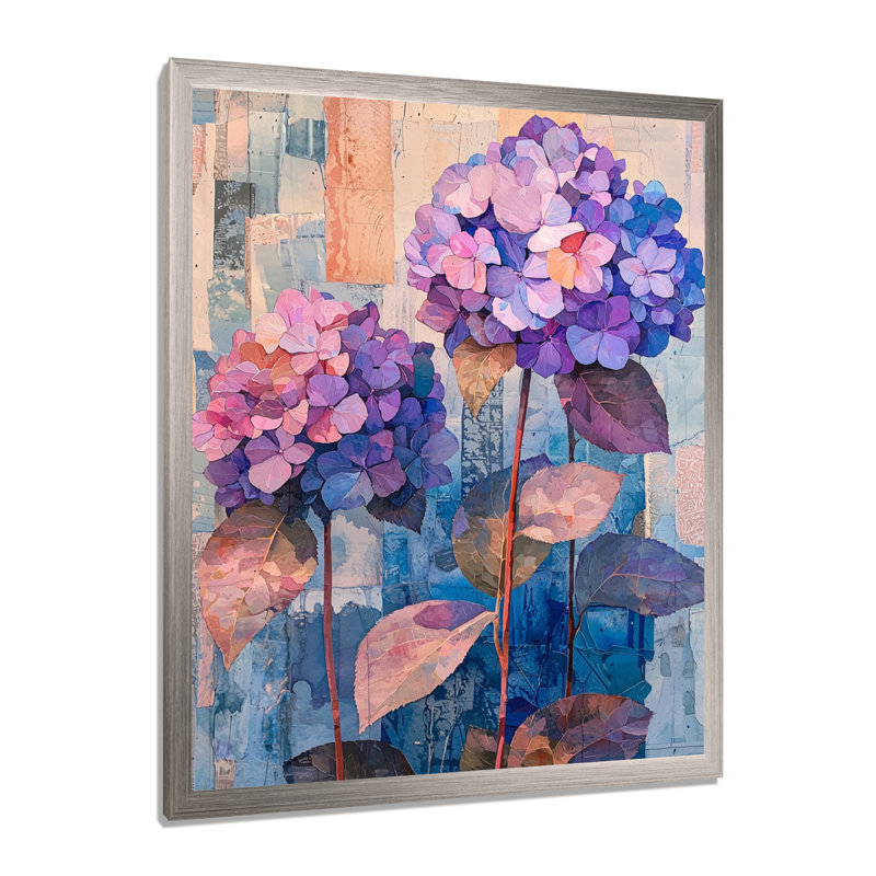 Barron - salon d'art mural floral, H 44 po x l 34 po, Picture Framed, Argent argent