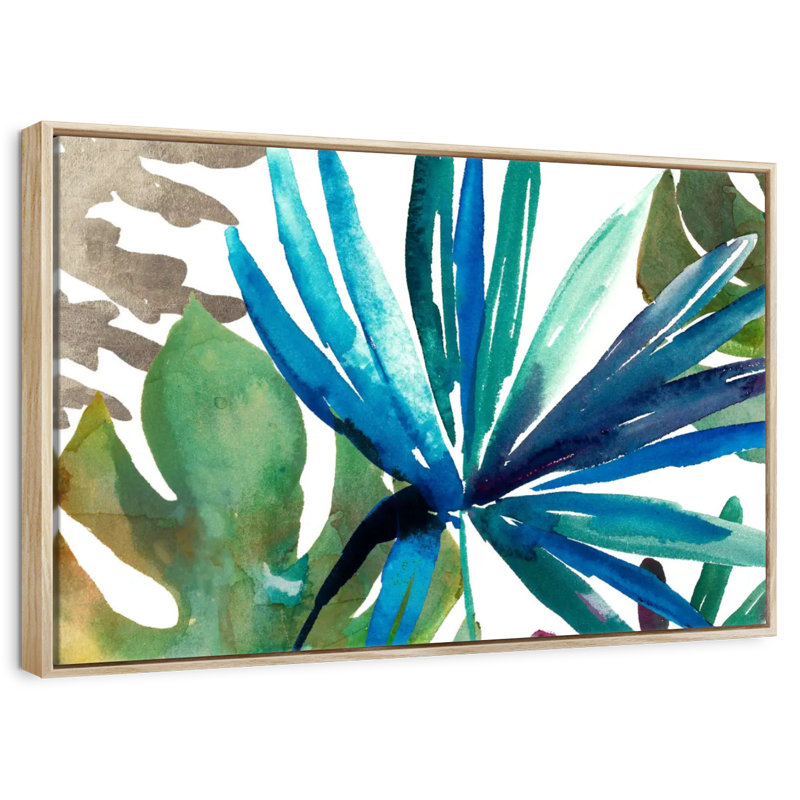 Tropic Sway I, Cadre flottant en bois naturel, 19 po x 13 po