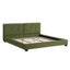 King Size Velvet Bed Frames, Upholstered Platform Bed With Curved Tufted Headboard, Soft Square Corners-426822567
