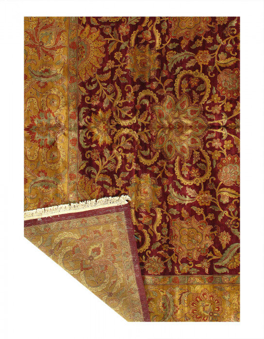 Rust Fine Hand Knotted Augra 12'4"X 14'9"