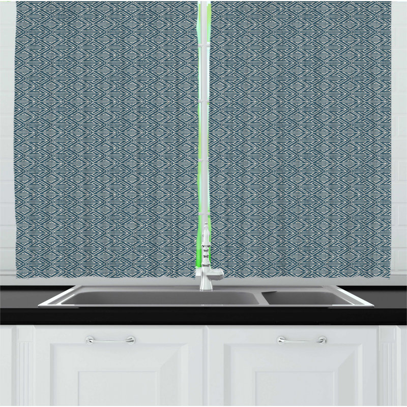 Geometric Tailored Kitchen Curtain