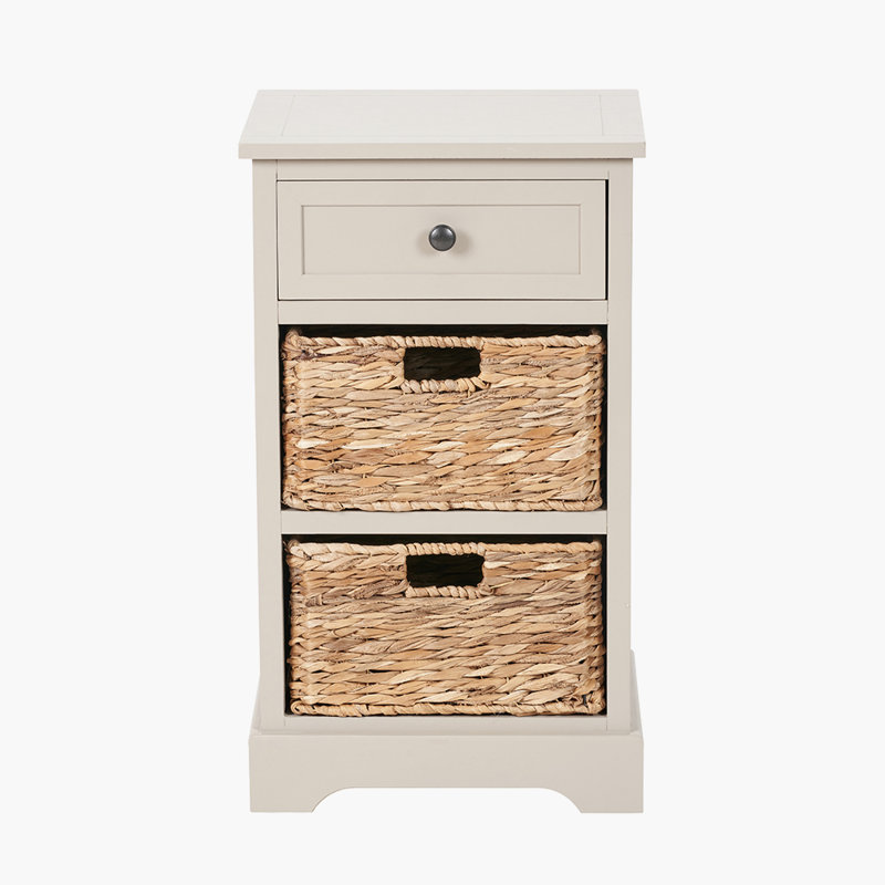 Abhiraam 40cm W Solid + Manufactured Wood Bedside Table
