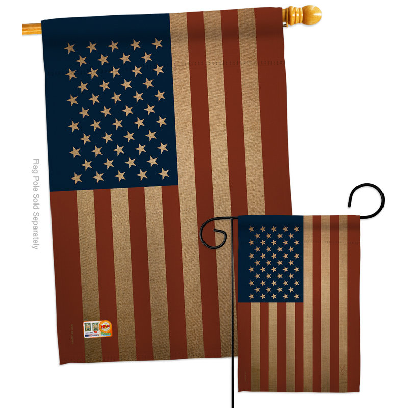 L 40 x 28 po états-unis à l’impression de polyester décoratif à 2 côtés. ensemble de drapeau