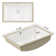 TOBILI 15.75'' White Ceramic Rectangular Bathroom Sink with Overflow
