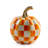 Orange Check Mini Pumpkin
