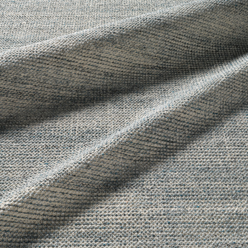 Tapis bleu uni / blanc Jaipur Living Crispin (7 pi 10 po x 10 pi 10 po), Rectangle 7 pi 10 po x 10 pi 10 po
