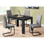 Table de cuisine 48 po rectangulaire, stratifié noir, aspect moderne, pouvant accueillir jusqu'à 4 personnes en stratifié, convient à tous les styles