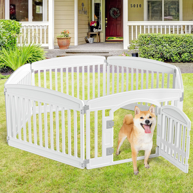 Clôture pliante pour chien, Blanc