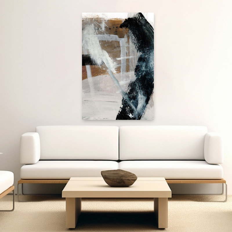 Art contemporain abstrait géométrique contemporain, H 60 po x l 40 po