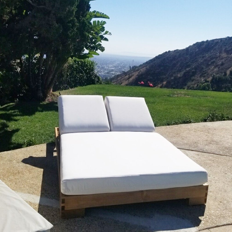 Chaise longue inclinable 79 po avec coussins 79 po