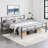 Graceful Scroll Platform Bed with Multiple Size and Color-2103365496-2086413079