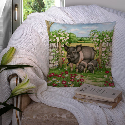  Coussin décoratif 14 "Pigs Rosie and Piglets