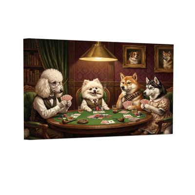 Fashion Dogs Playing Poker Classic Art Print