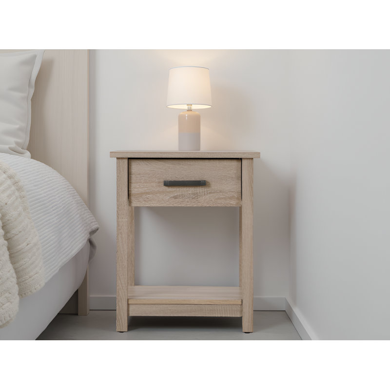Toluca Sandle Wood Nightstand, Sandlewood