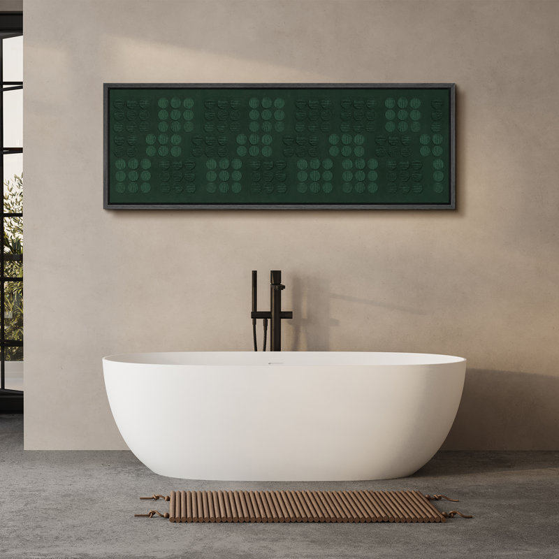 Grande impression sur toile encadrée, reproduction géométrique abstraite pour décor moderne, H 20 po x l 60 po, Noir