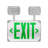 NICOR Lighting Thermoplastic LED Double Sided Emergency Exit Combo Sign-58691150