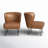 Leona 26" W Faux Leather Tufted Side Chair With Metal Base-637732005