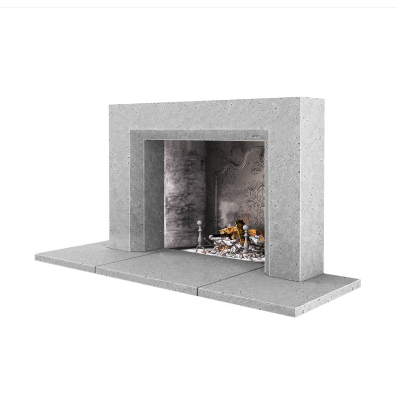 Miami Fireplace Surround, Old World Gray