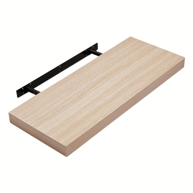 Floating Shelf Wall Shelf Kit, Foiled Finish, 4cm H x 60cm W x 24cm D, Oak
