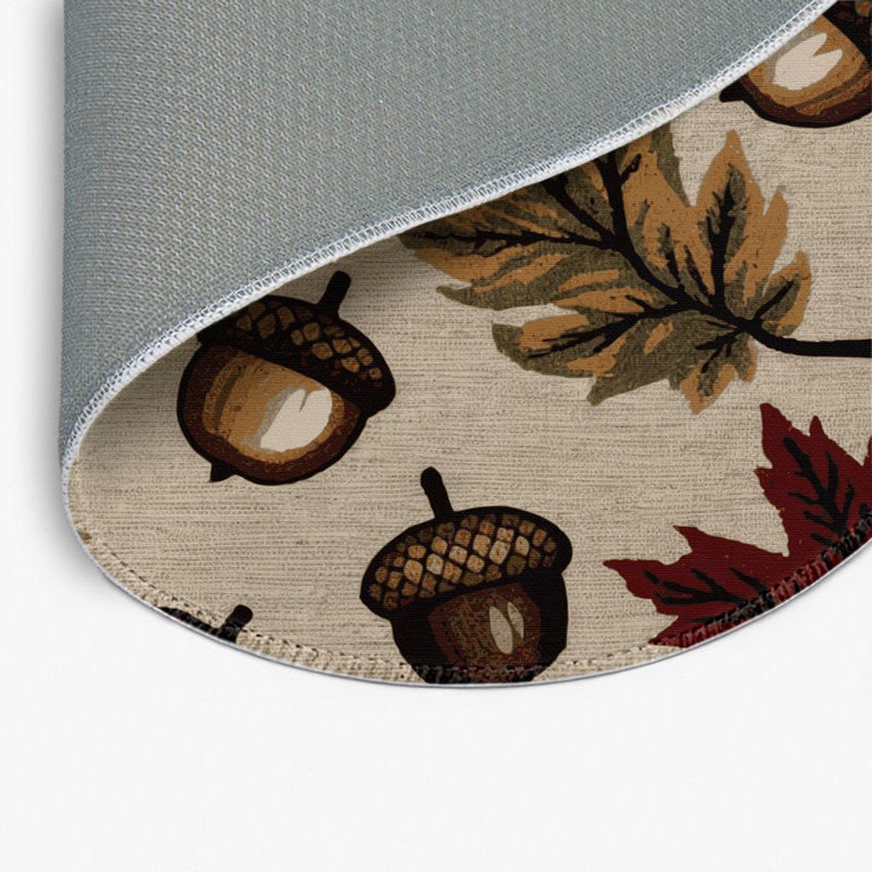 Tapis intérieur et extérieur gris Nature, Rond 5 pi