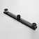 24 In.  Linear Shower Drain With Leveling Feet And Flange In Matte Black