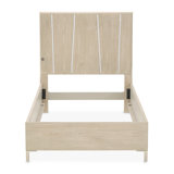 Lotus Bay Panel Bed With LED Lights - Sand