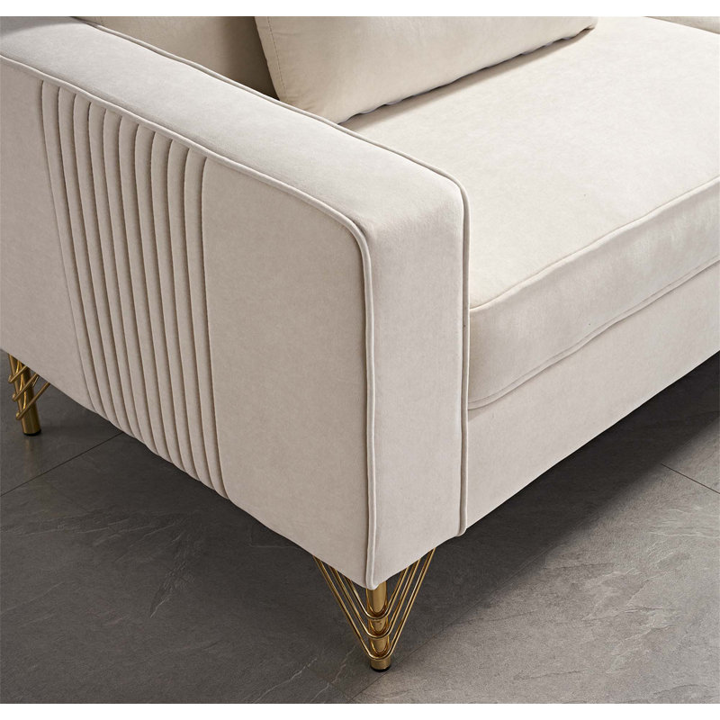 Canapé luxueux et confortable pour le salon avec attrait intemporel, Beige