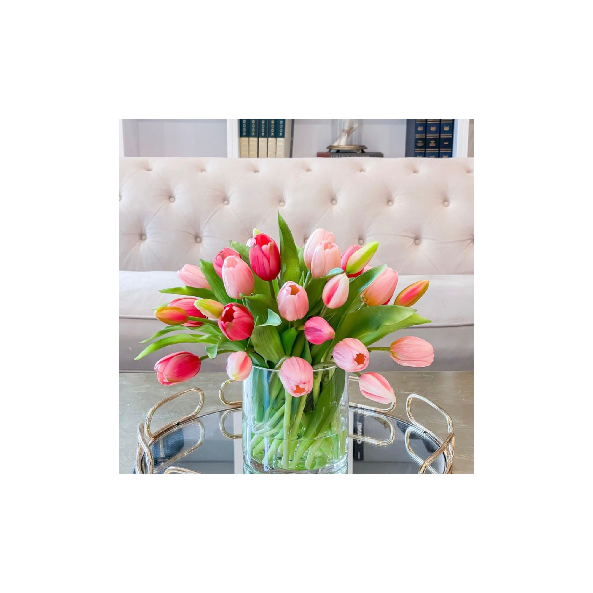Tulips in Vase, Dark Pink