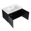 Meuble-lavabo mural flottant 30 po avec lavabo en céramique et porte d'armoire à fermeture en douceur, ensemble KD