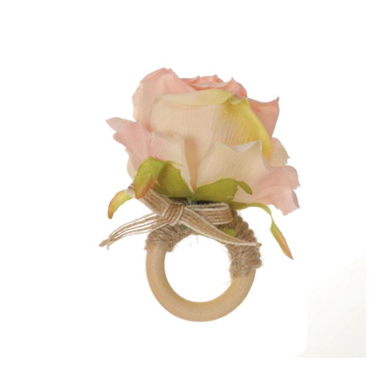 Rond de serviette en soie Rosa, Rouge