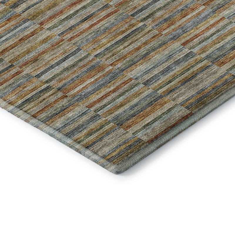 Premium Machine Washable Prisco Paprika Rug, Rectangle 9' x 12'