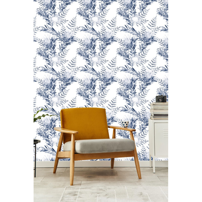 Panneau de papier peint floral foncé L 18,75 pi x l 25 po