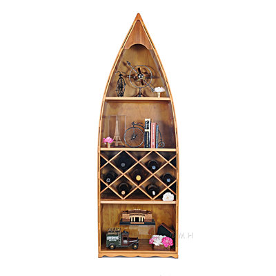 Wallsend Solid Wood Floor Wine Bottle Rack in Natural