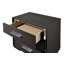 Table de chevet 3 tiroirs Cayer Abbagail en gris chaud