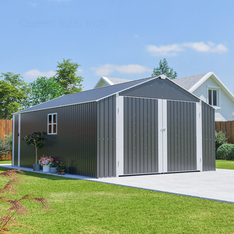 Abri de garage extérieur en métal 12 x 20 pi