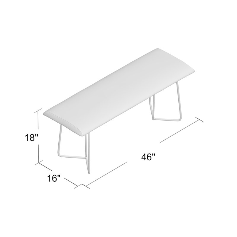 Banc recouverts de tissu d'ameublement, Noir / géométrique
