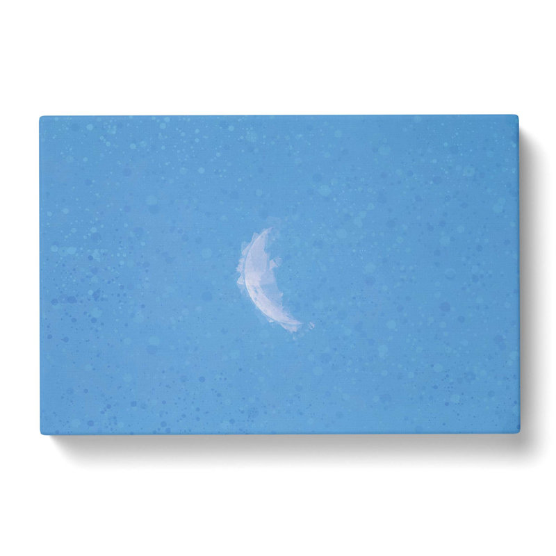 Moon In Morning Light In Abstract - Wrapped Canvas Painting, 50cm H x 76cm W x 3cm D