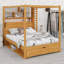 Canopy bed frame with bookcase headboard, usb outlets and led lights, storage cubbies, footboard drawer and reversible rack-2114065320-2114065325