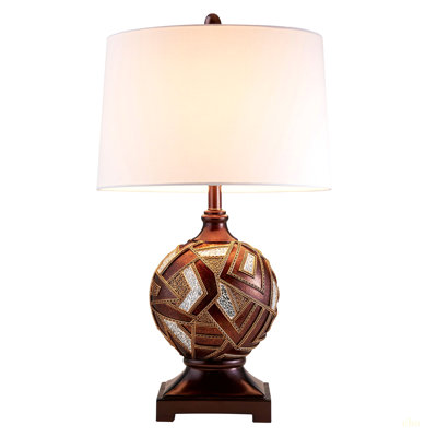 29.75" Tall Polyresin Table Lamp, Polymosaic Design