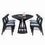 (1 table + 6 chaises) Ensemble de table de salle à manger moderne de 78,74 pouces de 7 pièces