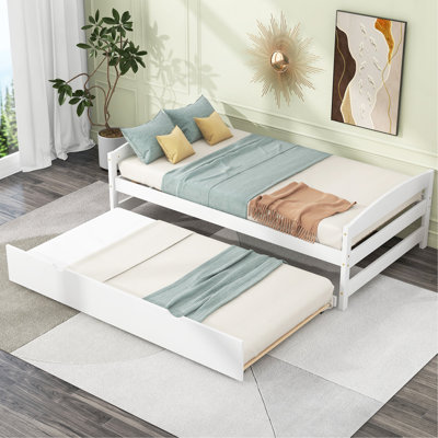 Lit plateforme simple avec lit gigogne simple