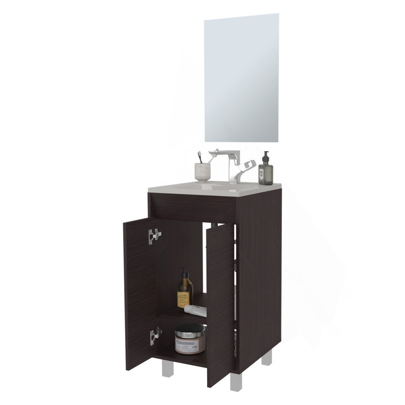 Armoire de salle de bain Saratoga avec 2 portes, blanc